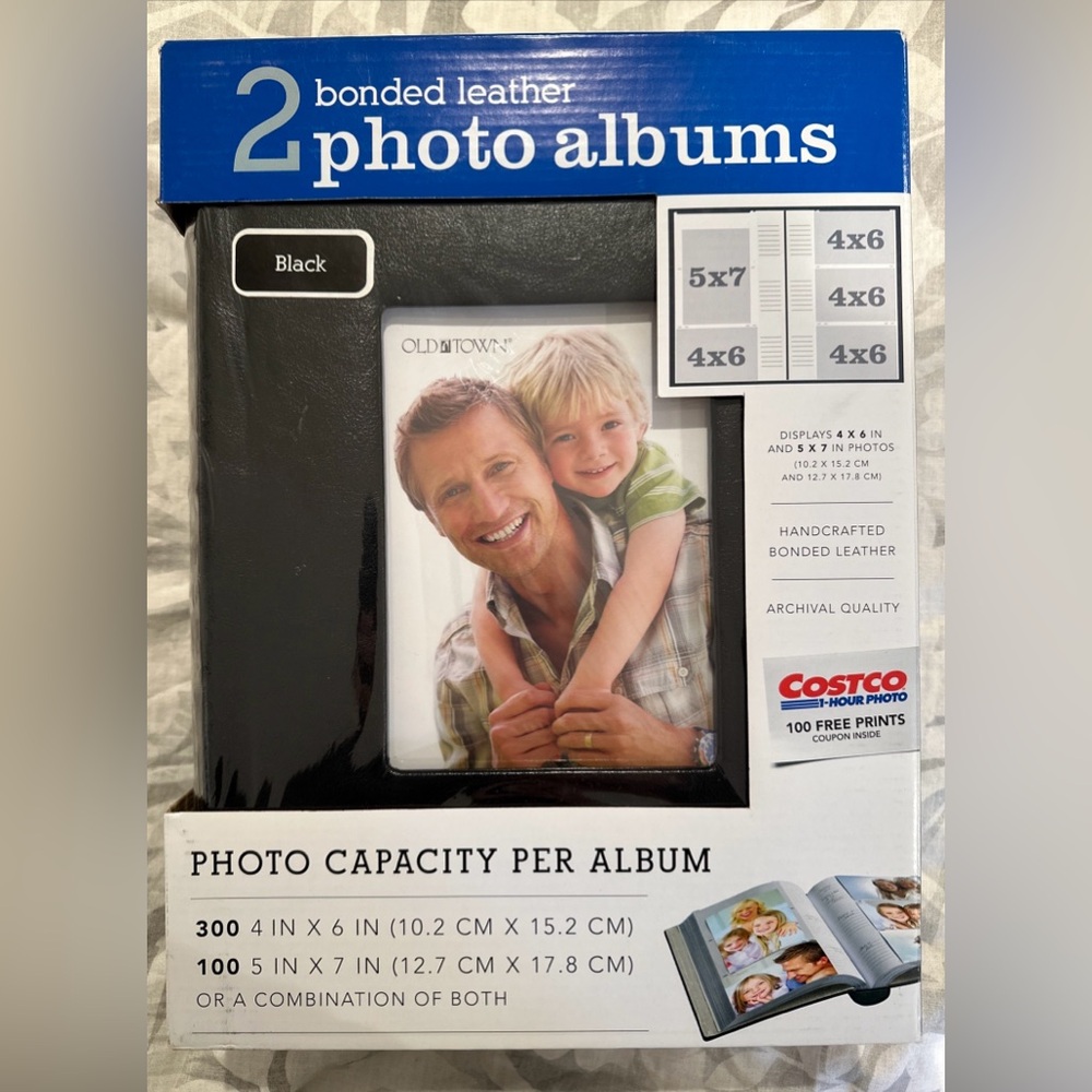 2 Beautiful handcr bonded leathe photo albums